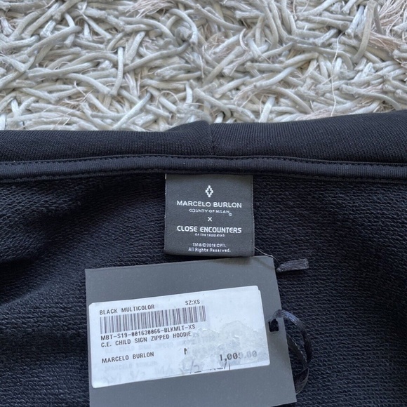 Marcelo Burlon Hodded CLOSE ENCOUNTERS Jacket Full Zip NWT - Picture 8 of 8